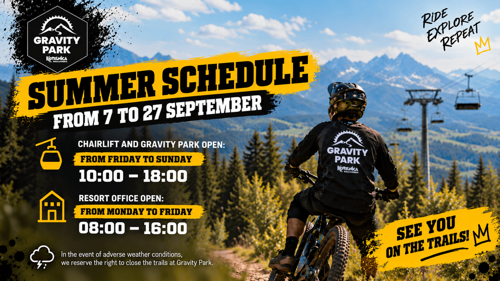 Summer schedule - back to weekend opening hours
