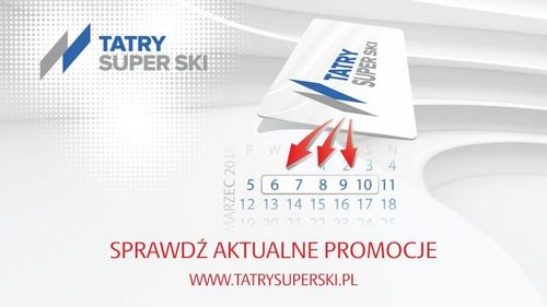3-out-of-5-days passes at the price of 3-day pass and 5-out-of-7-days at the price of 5-day pass!  New low season promotion in TATRY SUPER SKI.