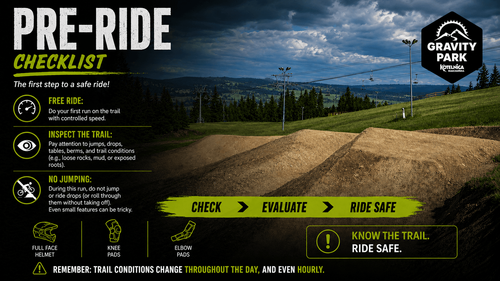 PRE-RIDE. Know the trail before you let off the brakes